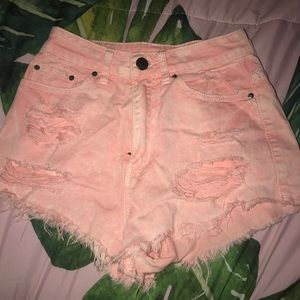 BDG High Waisted Distressed Shorts